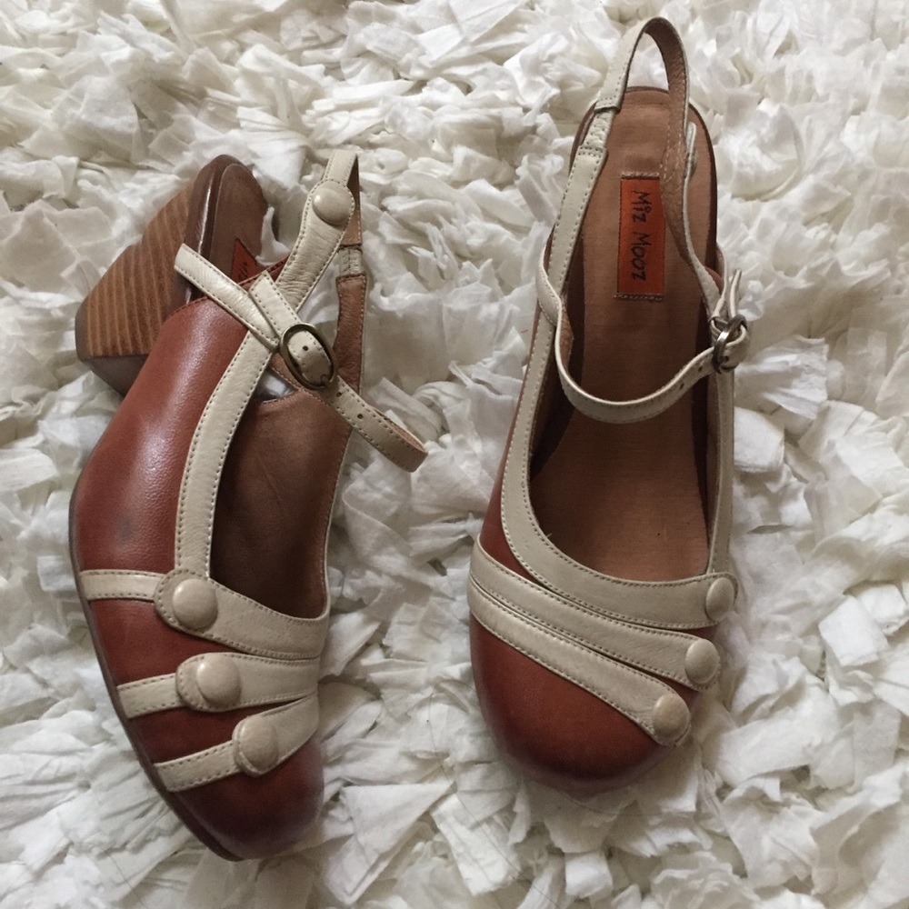 Miz Mooz retro sling back heels 6.5